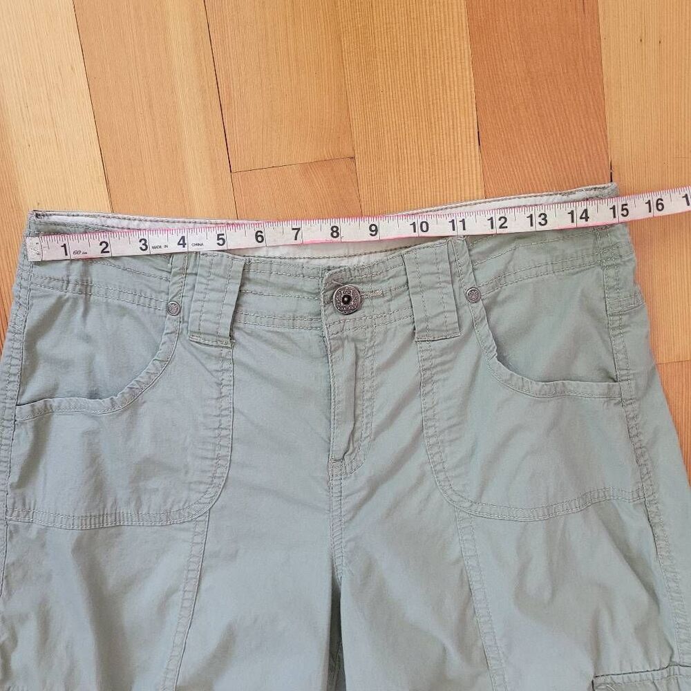 Y2K olive army green cargo capris khakis & co‎ size 6 utility gorpcore - Picture 7 of 12